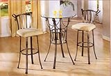 BEAUTIFUL SET OF 2 CUSHIONED METAL BAR CHAIRS/ STOOLS