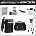 Essential Accessory Kit For Nikon COOLPIX P100 P500 P510 Digital Camera Includes Extended (1100 Mah) Replacement Nikon EN-EL5 Battery + AC/DC Charger + USB 2.0 Card Reader + Case + Mini HDMI Cable + Full Tripod w/ Case + LCD Screen Protectors + More