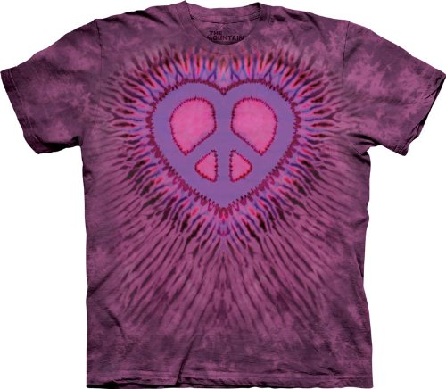 Peace Heart RetroThe Mountain Tee Shirt Child S-XL Adult M-XXXL