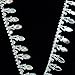Seasofbeauty AB Resin Crystal Clear Glass Rhinestone Bridal Trim Fashion Chain 1 Yards Silver