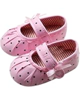 Urparcel Baby Girls Loafer Flats Shoes Polka Dot Soft Sole Crib Shoes Prewalker