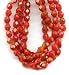 6mm Fire Polish Round Czech Glass Beads - Persian Red Coral Faceted
