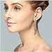 Ginasy Turquoise Earrings Luxurious Leaves Style Alloy Pendant Stud Earrings (Silver)