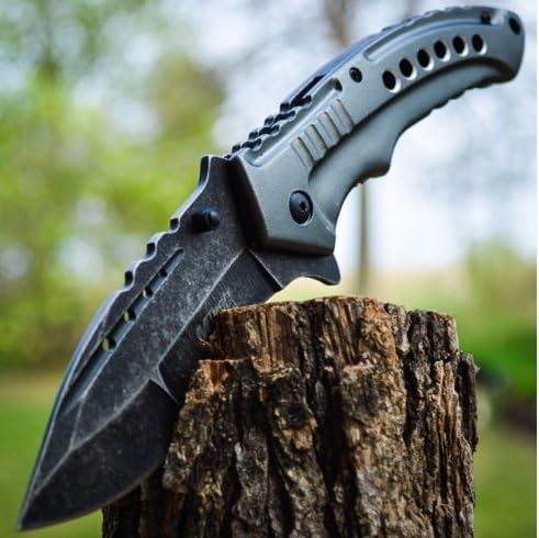 Hot Sale 9" SPRING ASSISTED OPEN Tactical Blade Folding POCKET KNIFE Switch Steampunk