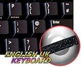 REPLACEMENT ENGLISH UK KEYBOARD STICKER ON BLACK BACKGROUND