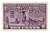514QlnT4DWL. SL160  Special Delivery Stamp   10C by Us postage. CANVAS WITH BRUSHSTROKES with 3/4 inch bars. 18.75 inches width by 11.54 inches height. Highest Quality Art Poster Print