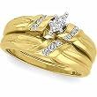 14K Yellow Gold Diamond Wedding Set - 0.30 Ct.