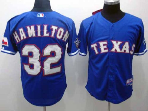 MLB Men's Texas Rangers Josh Hamilton Six Button Cool Base Authentic Extended Size Alternate Jersey (Royal, 56/XXX-Large)