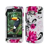 iNcido Brand Cell Phone Red Flower on White Protective Case Faceplate Cover ....