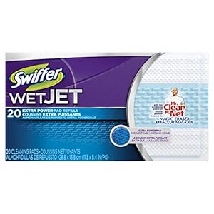 Swiffer Wetjet Pads With The Power Of Mr. Clean Magic Eraser 20 Count