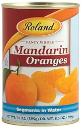 Roland Whole Mandarin Segments in Water, 14-Ounce Can (Pack of 24)