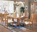 Double Pedestal Rectangular Table With Cut Corners