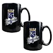 Kansas City Royals MLB 2pc Black Ceramic Mug Set - Primary Logo by Great American Products