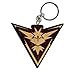 Pokemon Go Team Instinct Keychain Team Yellow by Inked and Screened Laser Engraved in Cherry