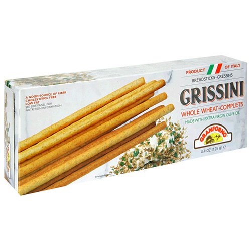 Granforno Breadsticks, Whole Wheat, 4.4-Ounce Boxes (Pack of 12) by Granforno