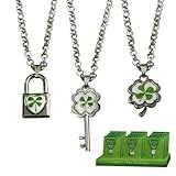 picture of Grasslands Road So Lucky Celtic Shamrock Padlock Key, Set of 24
