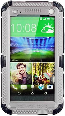 Cobblehome™ Aluminum Metal Corning Gorilla Glass Case, Newest Extreme Shockproof Dustproof Weatherproof Limited Waterproof Case Military Heavy Duty Protection Hard Cover, 3 Months Warranty, Perfect Hiking Camping Running Outdoors for HTC One M7 (Silver)