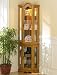 Lighted Curio Cabinet - Golden Oak
