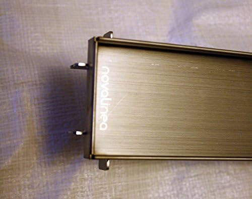 Novalinea - 60" Linear Shower Drain with Tile Insert Grate, 2" Center Outlet, 304 Stainless Steel