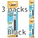 Value Pack of 3 - BIC Gel Refill fits Velocity Gel, Pro+ Gel, ReAction Gel 0.7mm -3 pk, 6 refills Black (RRLCP21-BK)