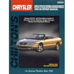 Chrysler Cirrus, Stratus, Sebring, Avenger (1995-98) (Chilton total car care)