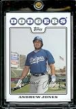 2008 Topps Baseball Cards # 120 Andruw Jones - Atlanta Braves - MLB Baseball Trading Card in a Protective Screw Down Display Case