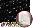 KOREAN KEYBOARD STICKERS WITH WHITE LETTERING ON TRANSPARENT BACKGROUND