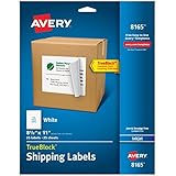 Avery White Full-Sheet Labels for Inkjet Printers, Pack of 25 Sheets (8165)