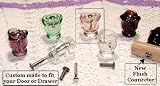 LOTS OF 8 True Pink Crystal Rose Knob Pulls, Very Exciting New Creation