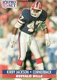 KIRBY JACKSON, Cornerback, Buffalo Bills, Jersey #47, Card # 77, NFL Pro Set Card, The Official NFL Card, Official Photo and Stat Card of the NFL 1991