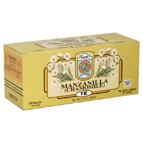 Tadin Tea, Manzanilla (Chamomile) Tea, 50-Bag Box (Pack of 4) by Tadin Herb and Tea