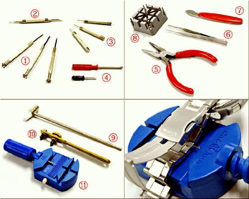 時計工具セット/腕時計用工具16点セット AC-W-KG16