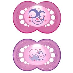 MAM 111222 - Ulti Night, Silikon, 6-16 Monate, Schnuller, f�r M�dchen, Doppelpack, Farbe nicht frei w�hlbar