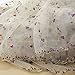 Iris Tech Premium Rose Embroidered Organza Lace Floral Fabric- By the Yard (Purple)
