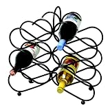 Scroll 12-Bottle Wine Rack - Black