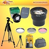 ULTIMATE 10PC LENS SET LENS F KODAK EASYSHARE P850 P712 INCLUDES 3X TELEPHOTO LENS,WIDE LENS,FILTER SET,CASE,TRIPOD+MORE