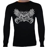 Rock and Roll Skull Guitar Thermal Shirt