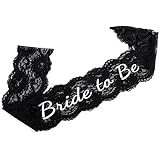 Elegant Black Lace Bride to Be Sash