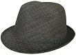 Classic Retro Tweed Snap Brim Fedora Fitted UBI Trilby Grey