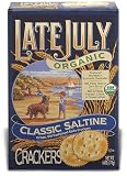 Late July Organic Round Saltine Crackers, 6-Ounce Boxes (Pack of 12)