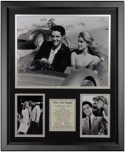 Art of Hollywood Elvis Presley Viva Las Vegas Black and White Images, Framed Photo Presentation - 18 x 22 Inches