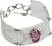 Sterling Silver Link Bracelet Gemstone Jewelry 8 inches (brclt139)