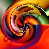 Digital Artwork Design 7 - 10x10 Wall Clock