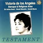 Victoria de los Angeles - Baroque and Religious Arias by  Wolfgang Amadeus Mozart, George Frideric Handel, Johann Sebastian Bach, Cesar Franck, and Sir Adrian Boult 