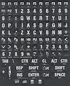 Braille and Large Print English Letters Overlays, Stickers, Labels for Computer Keyboard for the Blind & Visually Impaired