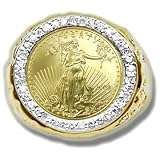 514Rfru2HML. SL160  .38 CT 1/10oz.GOLD EAGLE COIN MENS RING