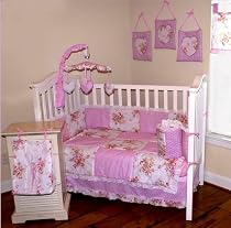 Nursery-To-Go Cottage Floral Bedding 10 Piece Crib Set