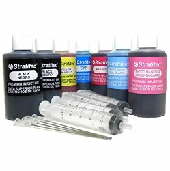 Inkjet Ink Refill Kit Premium BLACK and Color 21oz(595ml) - Univeral ink compatibility