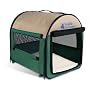 Petmate Portable Pet Home Large, Khaki/Hunter Green