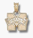 Mississippi State Bulldogs 3/8 M State Pendant - Gold Plated Jewelry